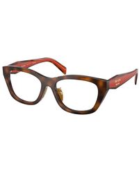 Prada - Pr D11Vd 01K1O1 Optical Frames Acetate Transparent Geometric Normal - Lyst
