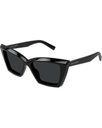 Saint Laurent - Sl 657 001 Sunglasses Acetate Cat Eye - Lyst