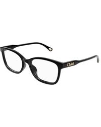 Chloé - Ch0276Oa 001 Optical Frames Acetate Transparent Squared - Lyst