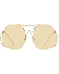 Miu Miu - Mu A55S 5Ak10R Sunglasses Steel Squared Normal - Lyst