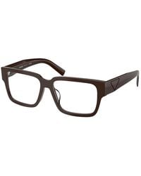 Prada - Pr D10Vd 26J1O1 Optical Frames Acetate Transparent Squared Normal - Lyst
