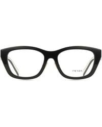 Prada - Pr D11Vd 20G1O1 Optical Frames Acetate Transparent Geometric Normal - Lyst