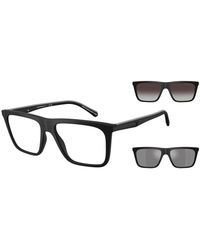 Emporio Armani - Ea4258 50011W Sunglasses Injected Transparent Squared Normal - Lyst