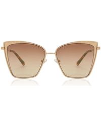 DIFF - Becky Gold+flash Brown Gradient Lens Women's Sunglasses Gold Size 58 - Lyst