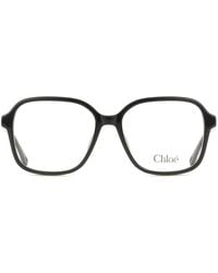 Chloé - Ch0317Oa 001 Optical Frames Acetate Transparent Squared - Lyst