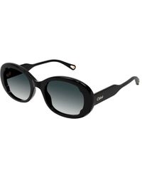 Chloé - Ch0197Sa 001 Sunglasses Acetate Round Shaded - Lyst