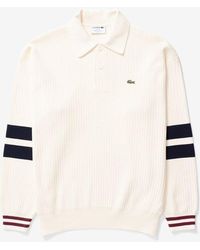 Lacoste - French Made Relaxed Sweat Ribbed Sweater - Lyst
