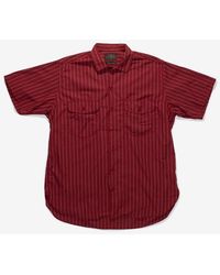 Beams Plus - Work Short-sleeve Stripe T/c Shirt - Lyst