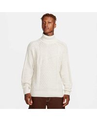 Nike - Life Cable Knit Turtleneck Sweater - Lyst