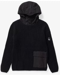 C.P. Company - Lambswool Mixed Hooded Knit - Lyst