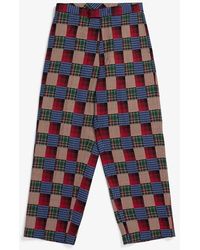 Beams Plus - Trousers Patchwork Like Dobby Check - Lyst