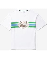 Lacoste - Monogram Print Regular T-shirt - Lyst
