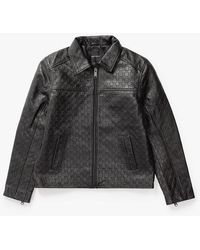 Daily Paper - Silence Monogram Leather Jacket - Lyst