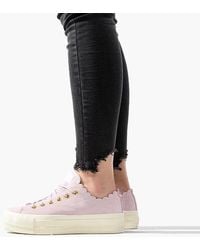 converse chuck taylor hi frills white trainers