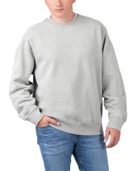 und Fitnesskleidung Sweatshirts Carhartt WIP Baumwolle Nelson Sweatshirt in Natur für Herren Training Herren Bekleidung Sport- 