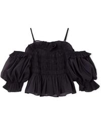 SNIDEL - Sustainable Gathered Off-Shoulder Blouse - Lyst