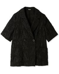 SNIDEL - Jacquard Half Sleeve Blazer - Lyst