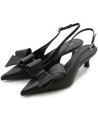 SNIDEL - Pointed Toe Bow Slingback Heels - Lyst