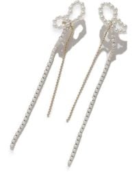 SNIDEL - Long Ribbon Pierced Earrings - Lyst