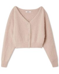 SNIDEL - Fox Fur Short Cardigan - Lyst