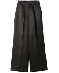 SNIDEL - Sustainable Acetate Wide Leg Pleated Satin Pants - Lyst