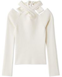 SNIDEL - Front Cross Knit Pullover - Lyst