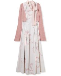SNIDEL - Ribbon Detail Cardigan Set Dress - Lyst