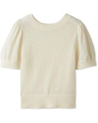 SNIDEL - Sheer Mohair Puff Sleeve Knit Pullover - Lyst