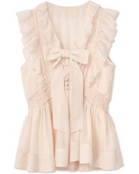 SNIDEL - Sleeveless Front Ribbon Blouse - Lyst