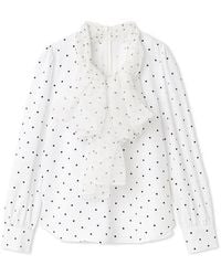 SNIDEL - Tulle Tie Blouse - Lyst