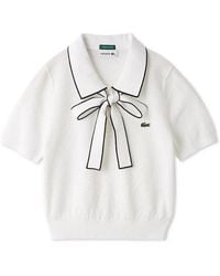 SNIDEL - Lacoste Bow-Tie Polo Knit Top - Lyst