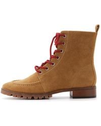 SNIDEL - Lace Up Low Heeled Ankle Boots - Lyst