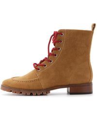 SNIDEL - Lace Up Low Heeled Ankle Boots - Lyst
