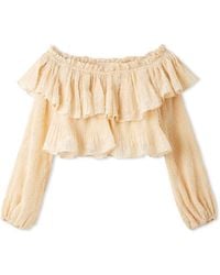 SNIDEL - Vintage-Inspired Layered Ruffle Top - Lyst
