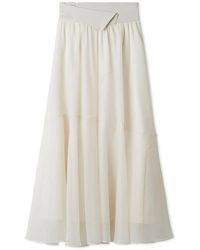 SNIDEL - Organdie Circular Skirt - Lyst