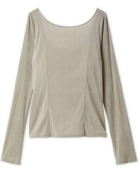 SNIDEL - Velour Top With Built-In Bra - Lyst