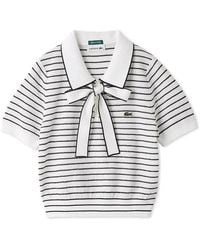 SNIDEL - Lacoste Bow-Tie Polo Knit Top - Lyst