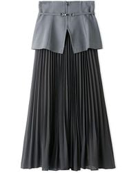 SNIDEL - High-Waisted Belted Pleated Maxi Skirt - Lyst