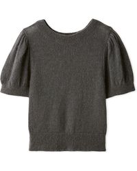 SNIDEL - Sheer Mohair Puff Sleeve Knit Pullover - Lyst