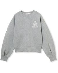 SNIDEL - Bonded Logo Sweatshirt Pullover - Lyst