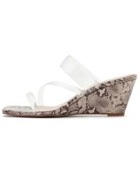 SNIDEL - Clear Vinyl Multi Strap Wedge Mule - Lyst