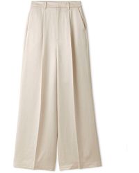 SNIDEL - Sustainable Acetate Wide Leg Pleated Satin Pants - Lyst