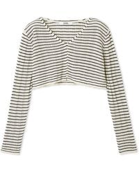 SNIDEL - Ribbed Sheer Cardigan - Lyst