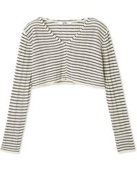 SNIDEL - Ribbed Sheer Cardigan - Lyst
