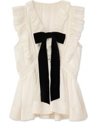 SNIDEL - Sleeveless Front Ribbon Blouse - Lyst