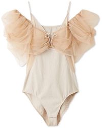 SNIDEL - Chacott Statement Sleeve Bodysuit - Lyst
