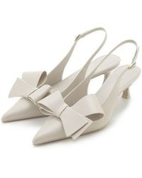 SNIDEL - Pointed Toe Bow Slingback Heels - Lyst