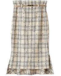 SNIDEL - Belted Mid-Length Pencil Skirt - Lyst