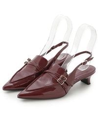 SNIDEL - Low Heel Pointed Toe Slingback Pumps - Lyst