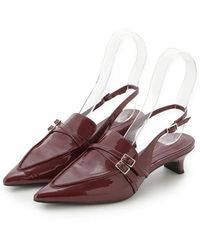 SNIDEL - Low Heel Pointed Toe Slingback Pumps - Lyst